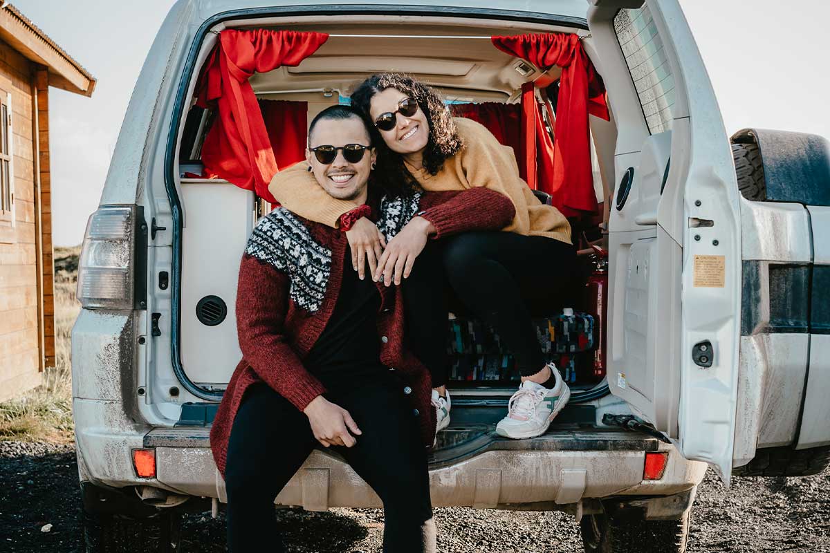 happy people in a go camper