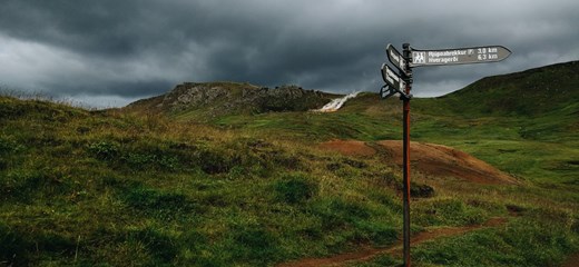 Itinéraire d'auto-conduite dans les hautes terres d'Islande