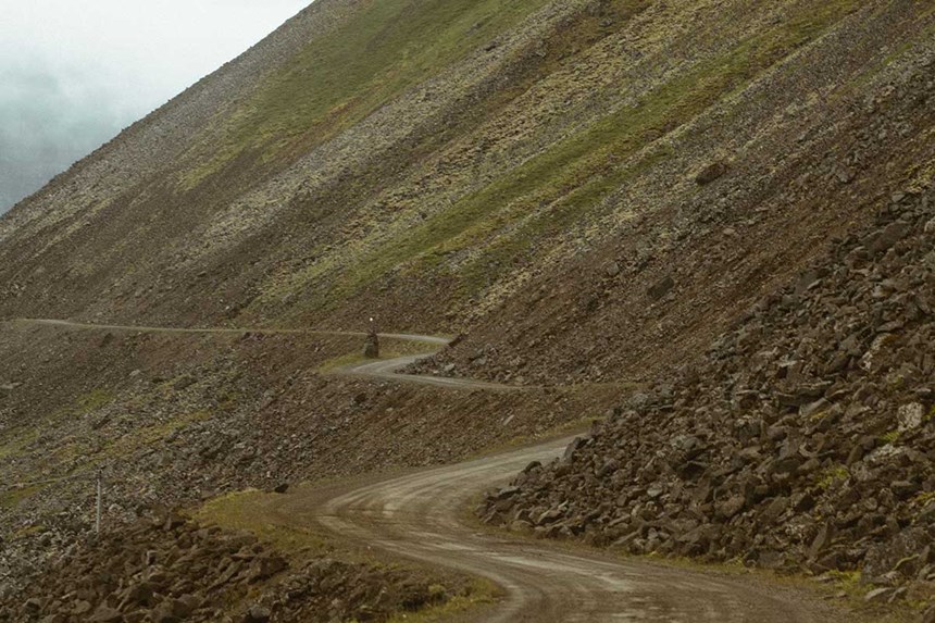 a road in iceland in the west